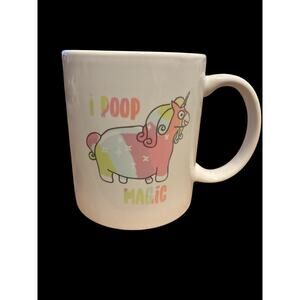 Funny Unicorn Llama Coffee Mug “I Poop Magic” Novelty Ceramic Cup